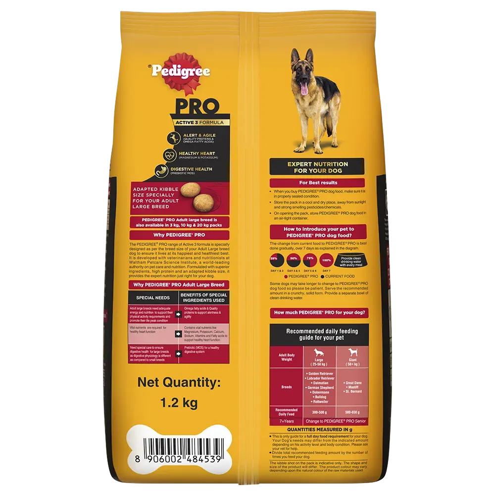Pedigree Pro Adult Large Dry Food view 2