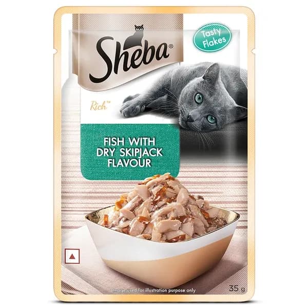 Sheba Fish with Dry Skipjack Premium Cat Wet Food view 1