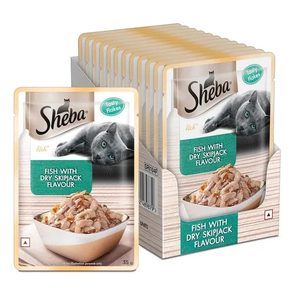 Sheba Fish with Dry Skipjack Premium Cat Wet Food view 2