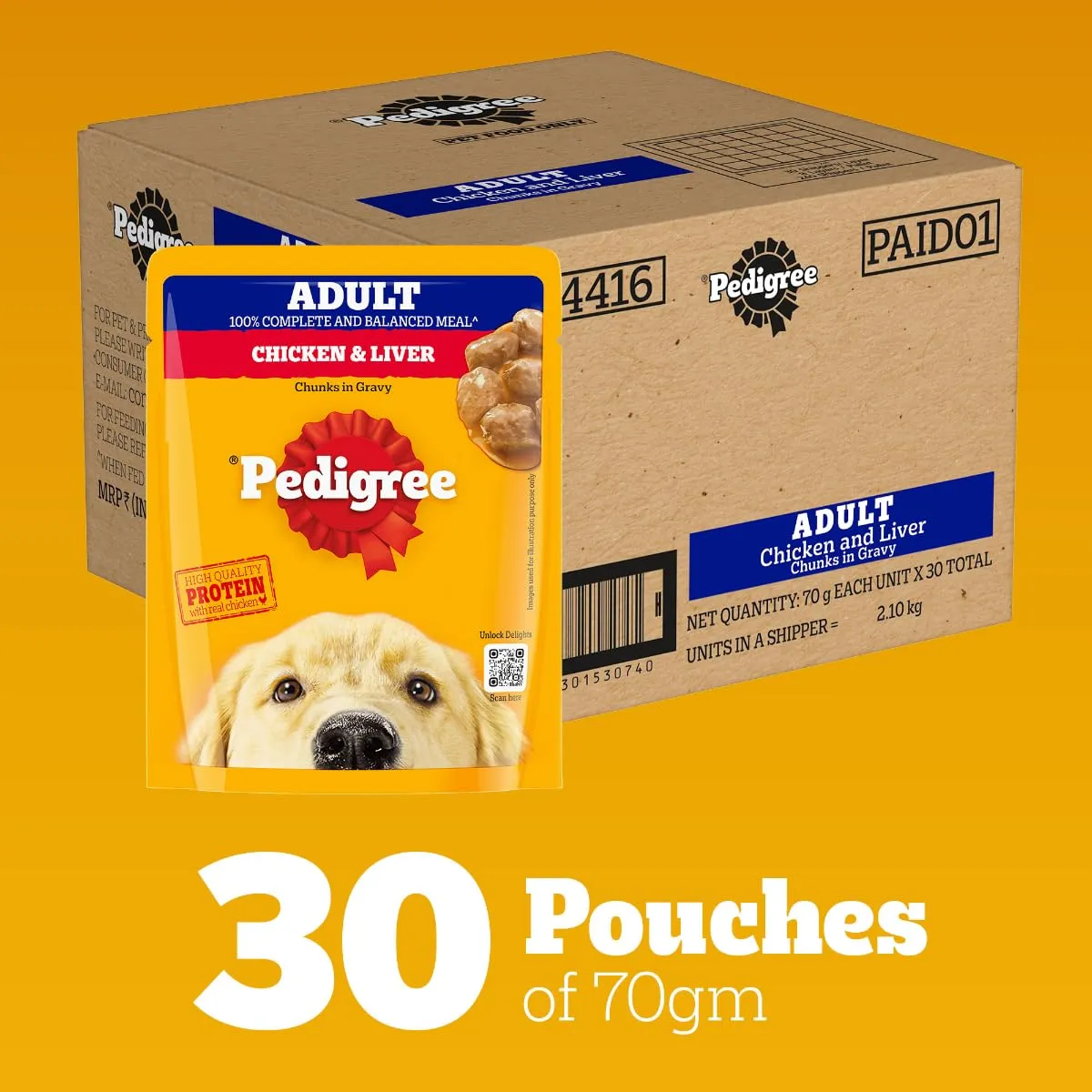 Pedigree Adult Chicken Liver Gray Dry Food view 1