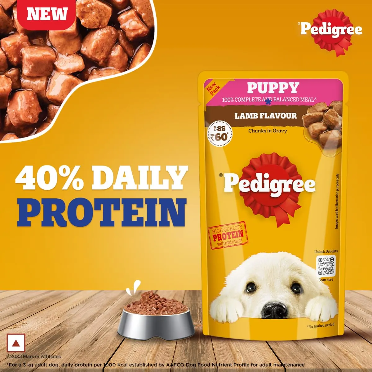 Pedigree Puppy Lamb Gravy Wet Food