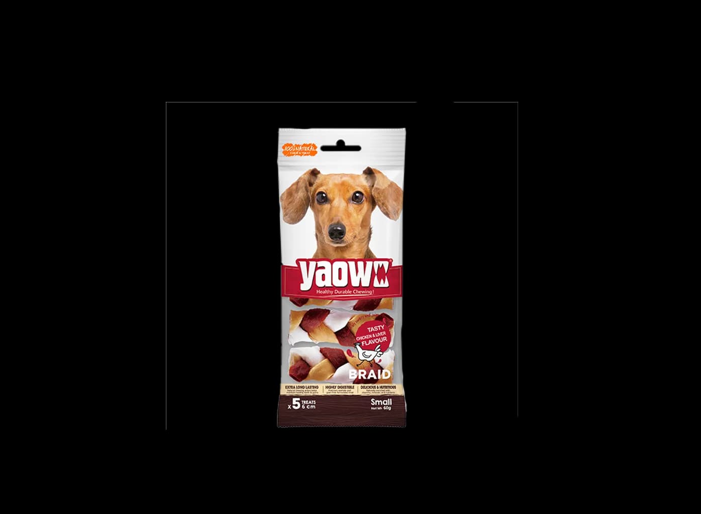 Gnawler Yaowo Small Braided Bone Chew Treats view 1