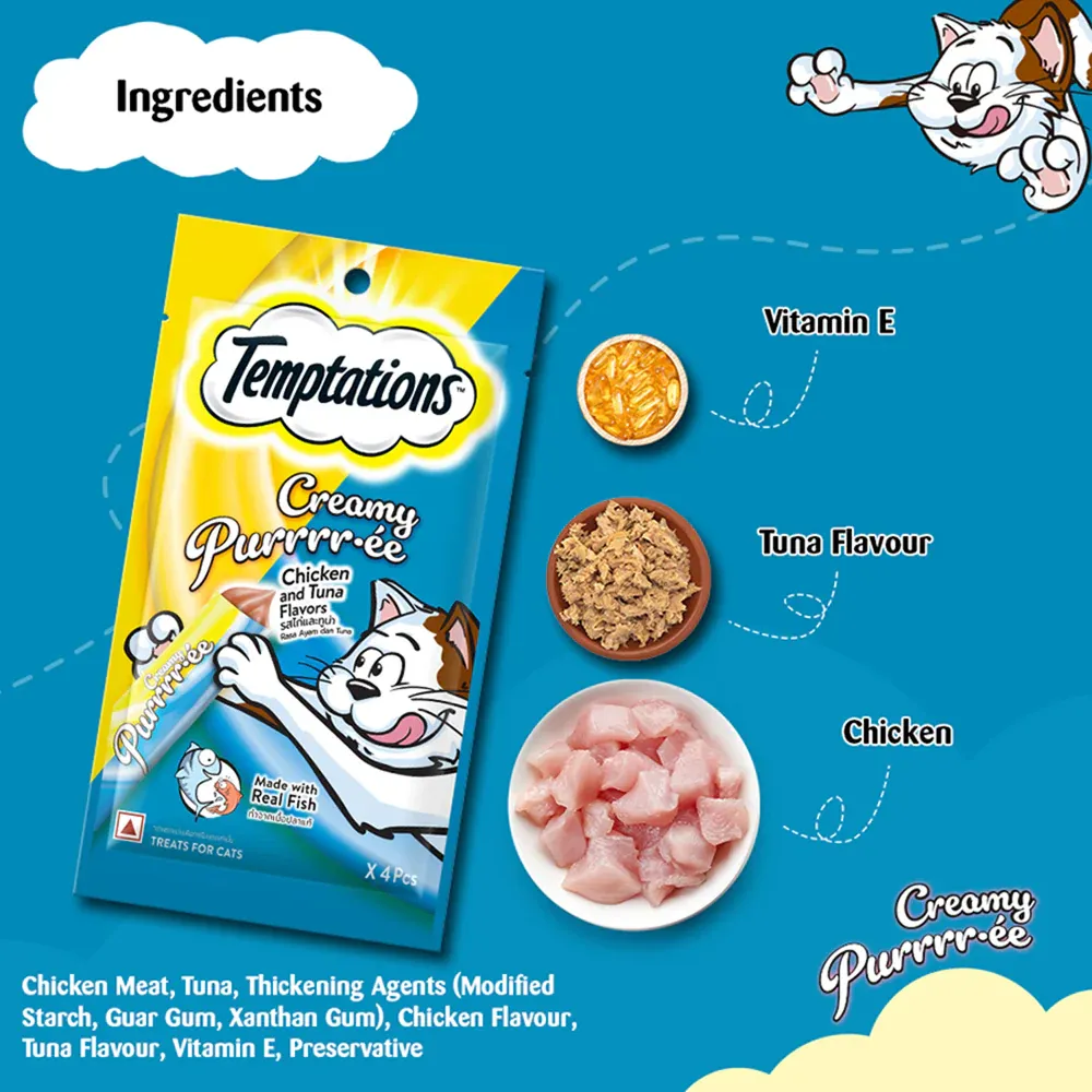 Temptations Creamy Chicken Tuna Cat Treats view 4