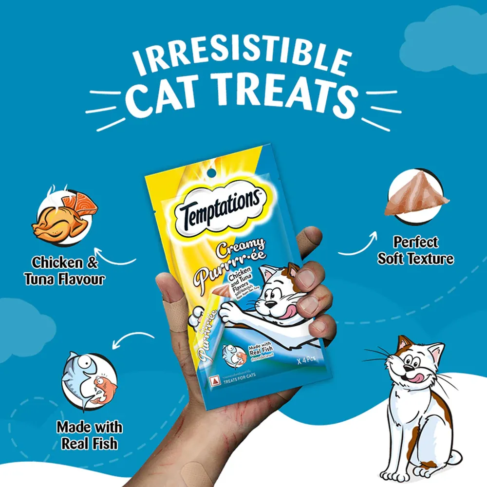 Temptations Creamy Chicken Tuna Cat Treats view 3