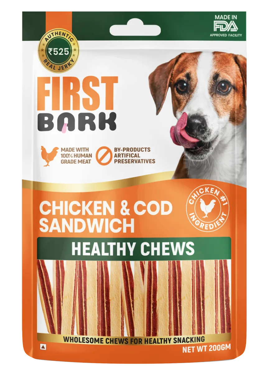 First Bark Chicken Cod Sandwitch Dog Treats view 1