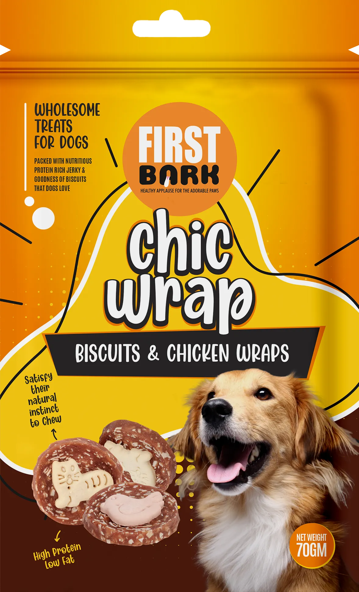 First Bark Chic Wrap Biscuits Chicken Wrap Dog Treats view 1