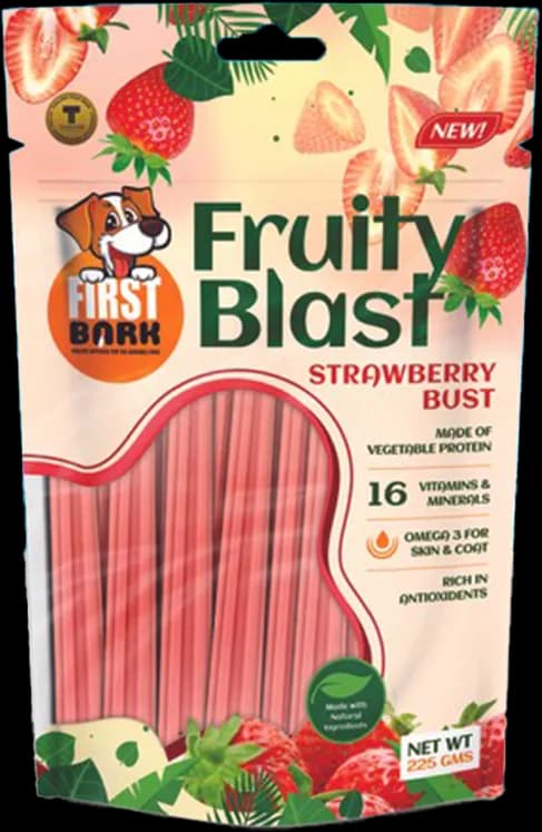 First Bark Fruity Blast Strawberry Bust Dog Treats