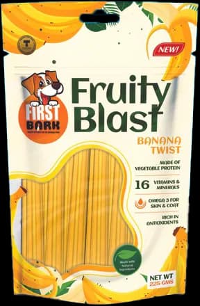 First Bark Fruity Blast Banana Twist Dog Treats