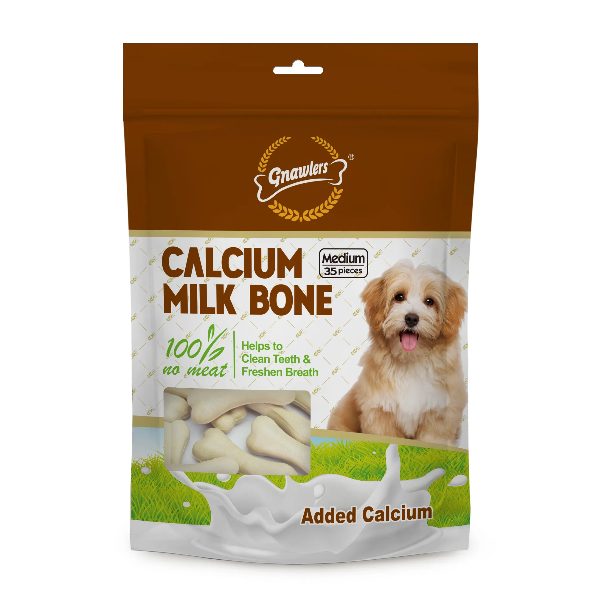Gnawler Calcium Milk Bone Brown Chew Treats
