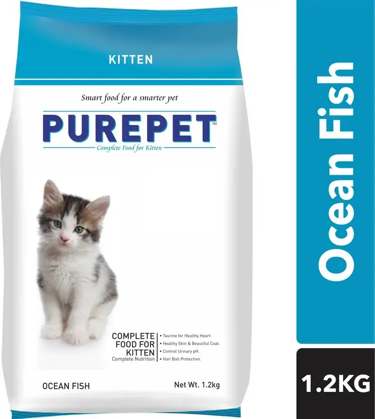 Purepet Kitten Ocean Fish Dry Food view 1
