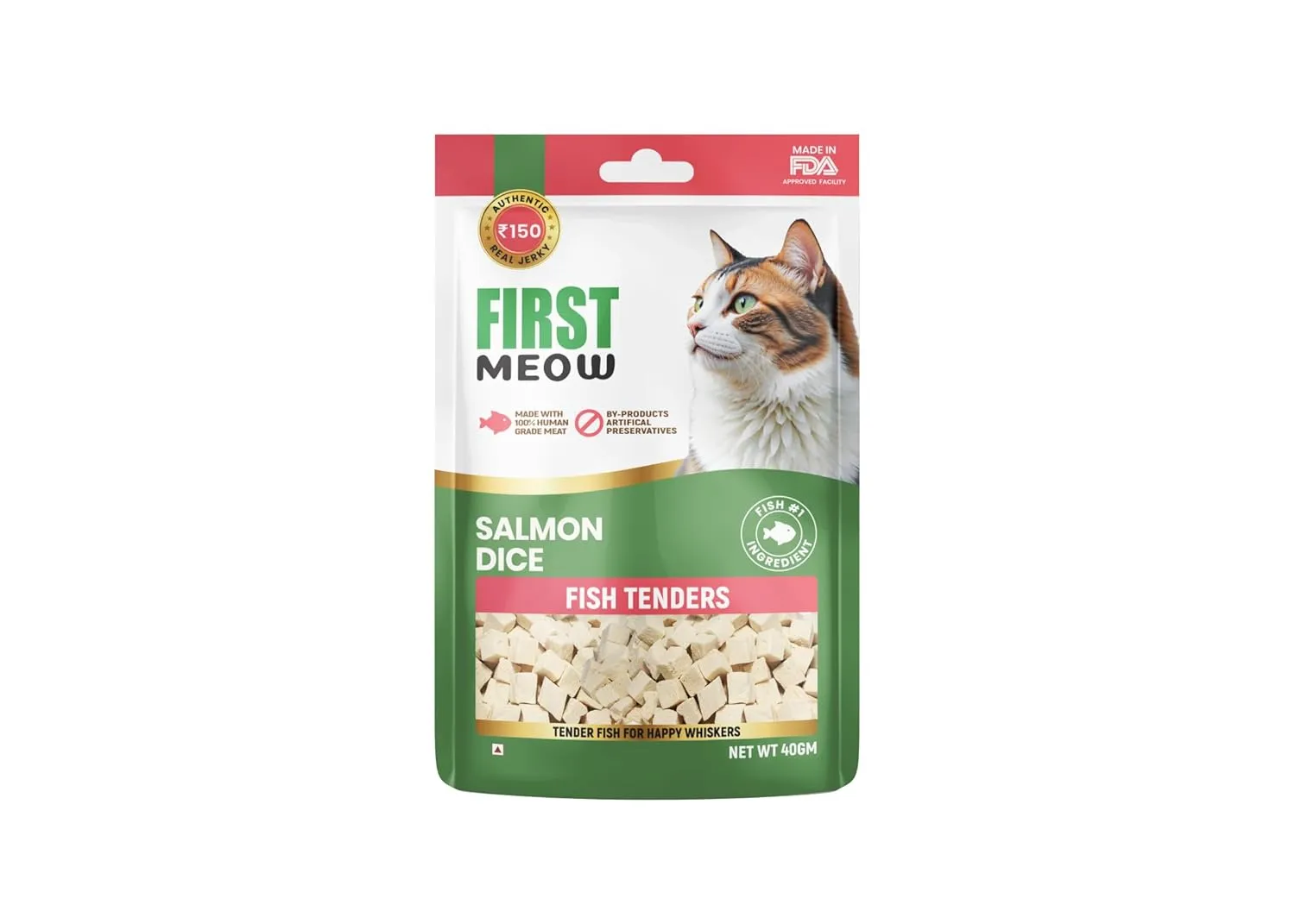 First Meow Salmon Diced Slice Fish Tenders Dog Treats