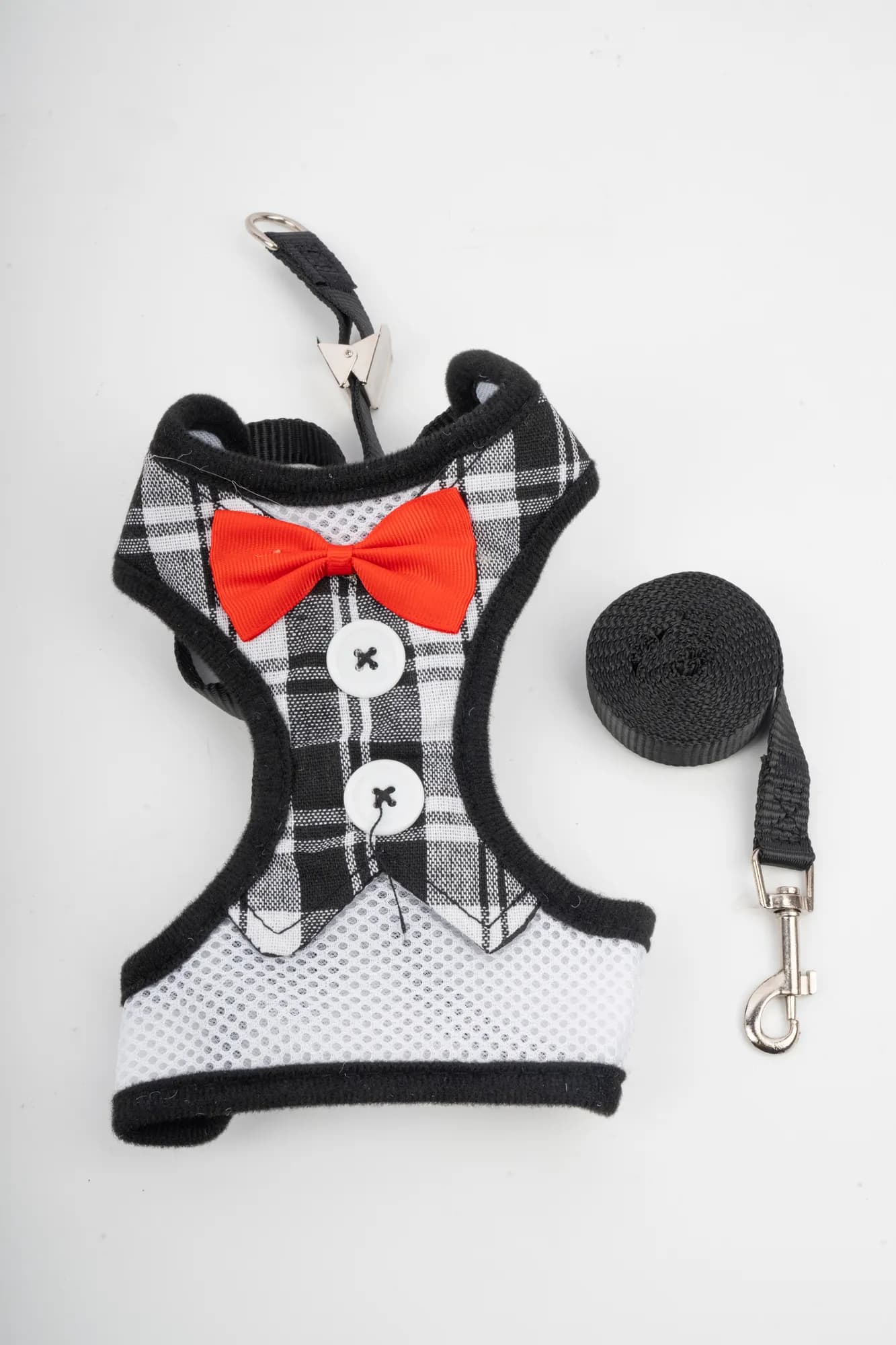 Companion Needs Small Dog Plaid Harness Set view 2