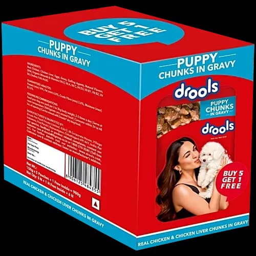 Drools Puppy Chunks Chicken Liver Gravy Wet Food view 2