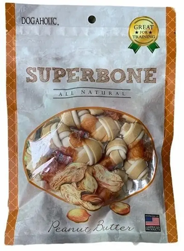 Super Bone Peanut Butter Knotted 21 Chew Treats view 1