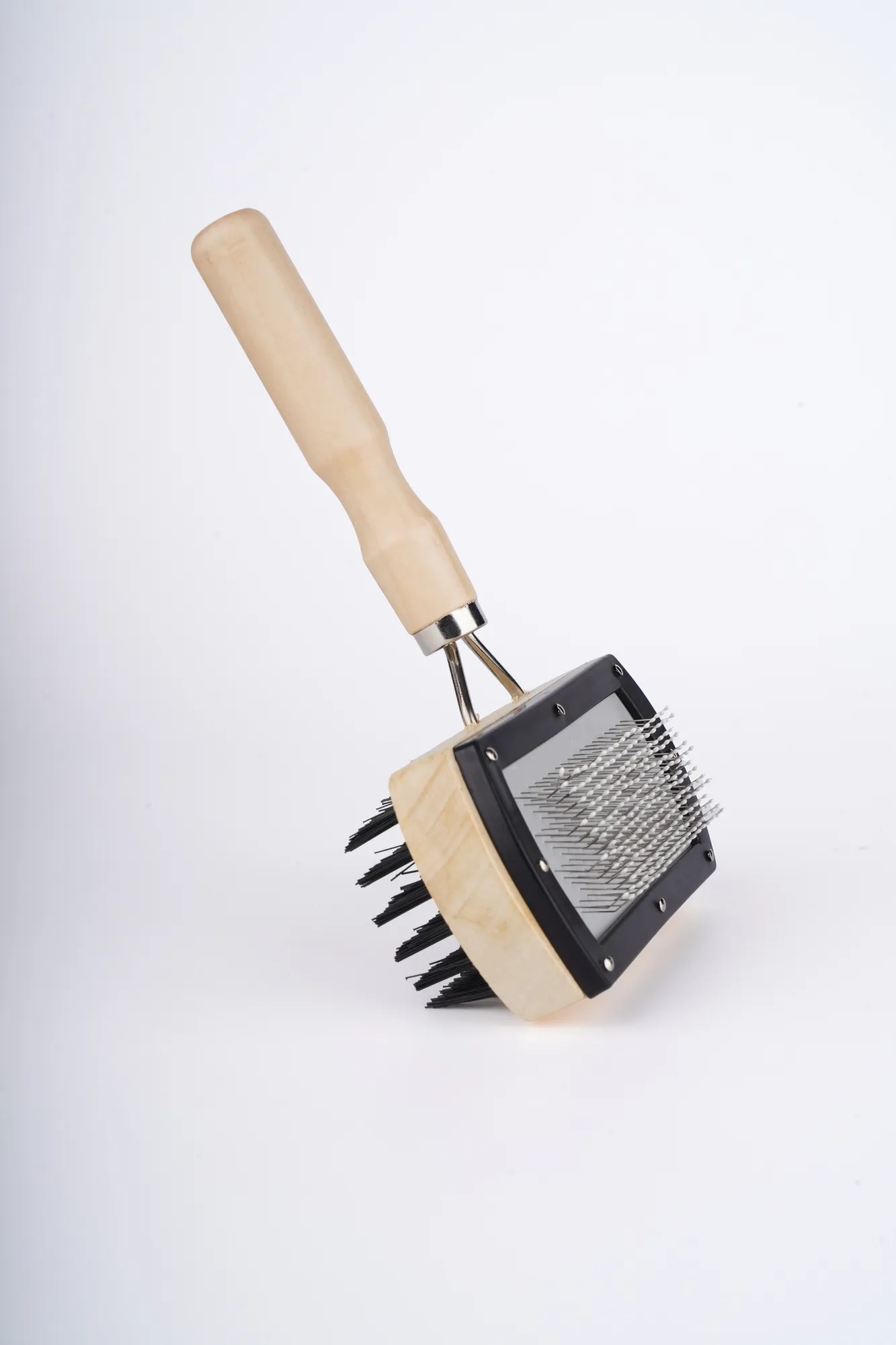 Companion Needs Wooden Pin Rectangle Grooming Brush view 2