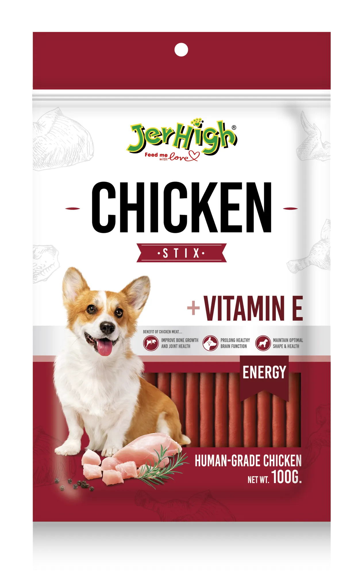 Jerhigh Chicken Stix Vitamine Dog Treats view 1