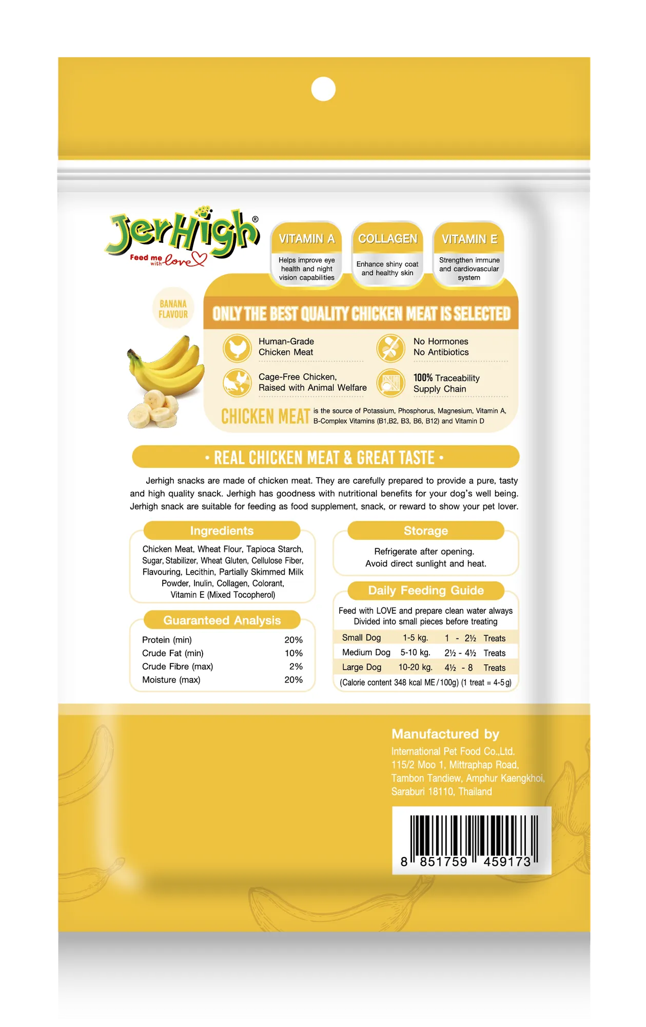 Jerhigh Banana Stick Collogen Dog Treats view 2