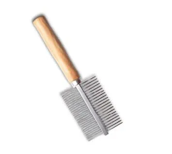 Companion Needs Double Side Wooden Comb Grooming Brush view 1