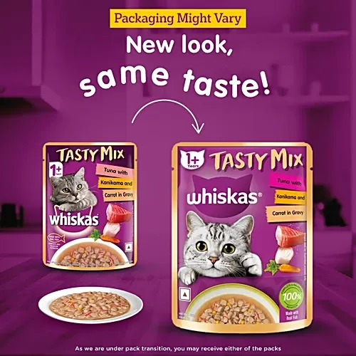 Whiskas Mix Tuna Kanikama Carrot Gravy Cat Wet Food view 4