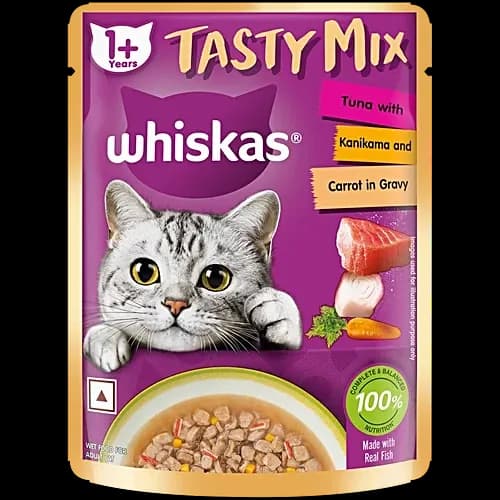Whiskas Mix Tuna Kanikama Carrot Gravy Cat Wet Food view 2