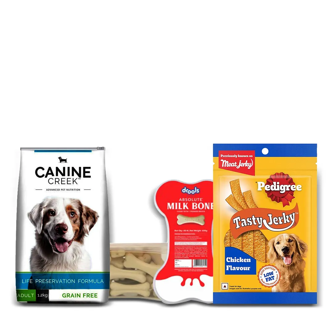 Canine Creek Pedigree Drools Grain Free Adult Dog Food And Tasty Jerky Combo view 1
