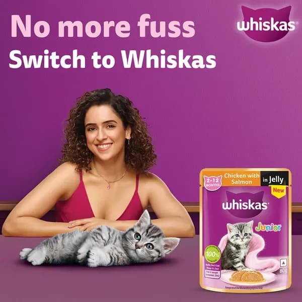Whiskas Chicken Salmon Jelly Kitten Cat Wet Food view 2