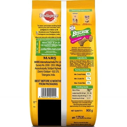 Pedigree Biscrok Milk Chicken Dog Treats view 2