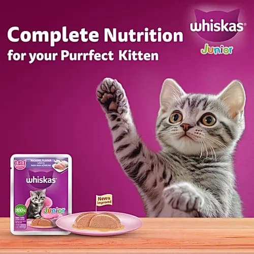 Whiskas Junior Mackerel Kitten Cat Wet Food view 4