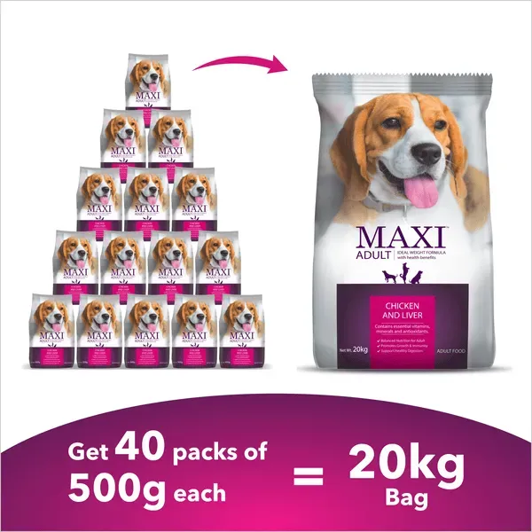 Maxi Adult Chicken Liver Dog Dry Food view 3