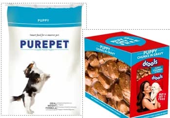 Purepet Drools Young Dog Food And Chicken Liver Gravy Combo