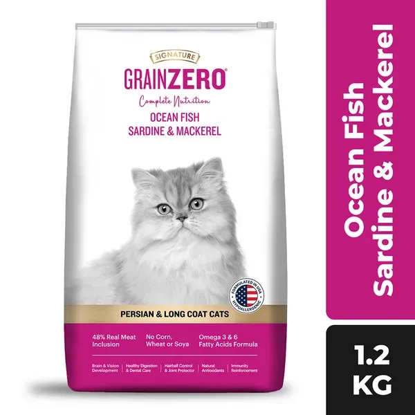 Signature Ocean Fish Sardine Mackerel Long Coat Dry Food view 1