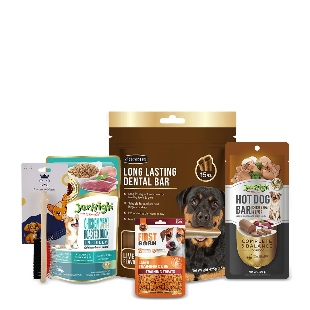 Goodies First Bark Companion Needs Dental Bar And Duck Chicken Treats Combo