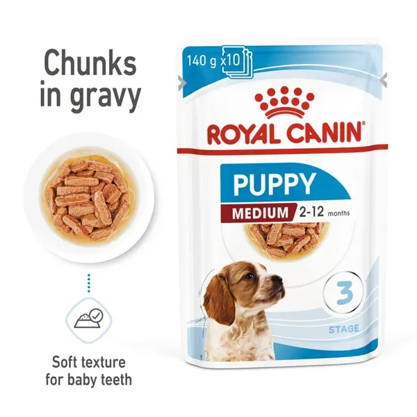 Royal Canin Medium Puppy Gravy Wet Food view 2