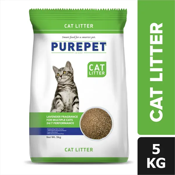 Purepet Lavender Scented Clumping Cat Litter view 1