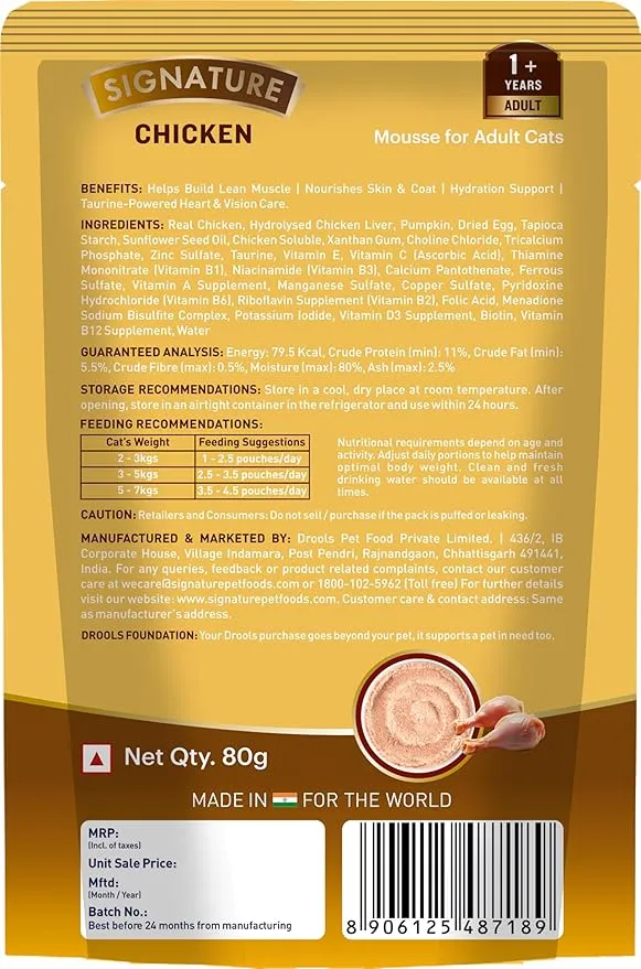 Signature Adult Cat Mousse Chicken Wet Food view 2
