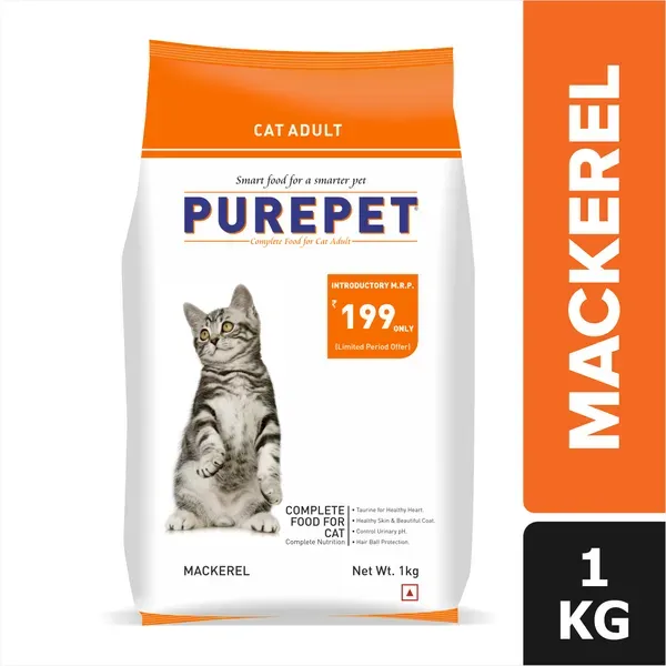 Purepet Mackerel Adult Cat Dry Food view 1