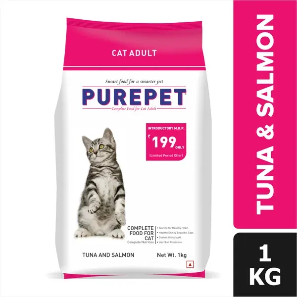 Purepet Tuna Salmon Adult Cat Dry Food view 1