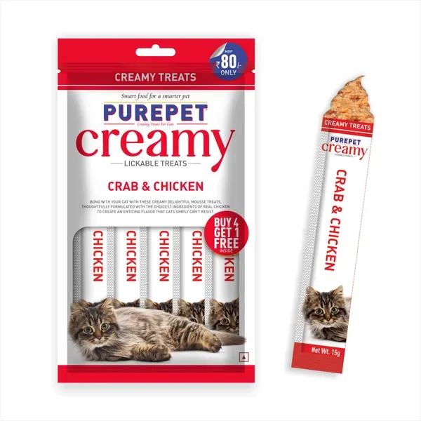 Purepet Crab Chicken Lickable Creamy Cats Cat Treats view 1