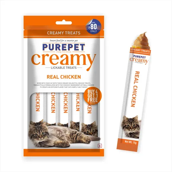 Purepet Chicken Lickable Creamy Cats Cat Treats view 1