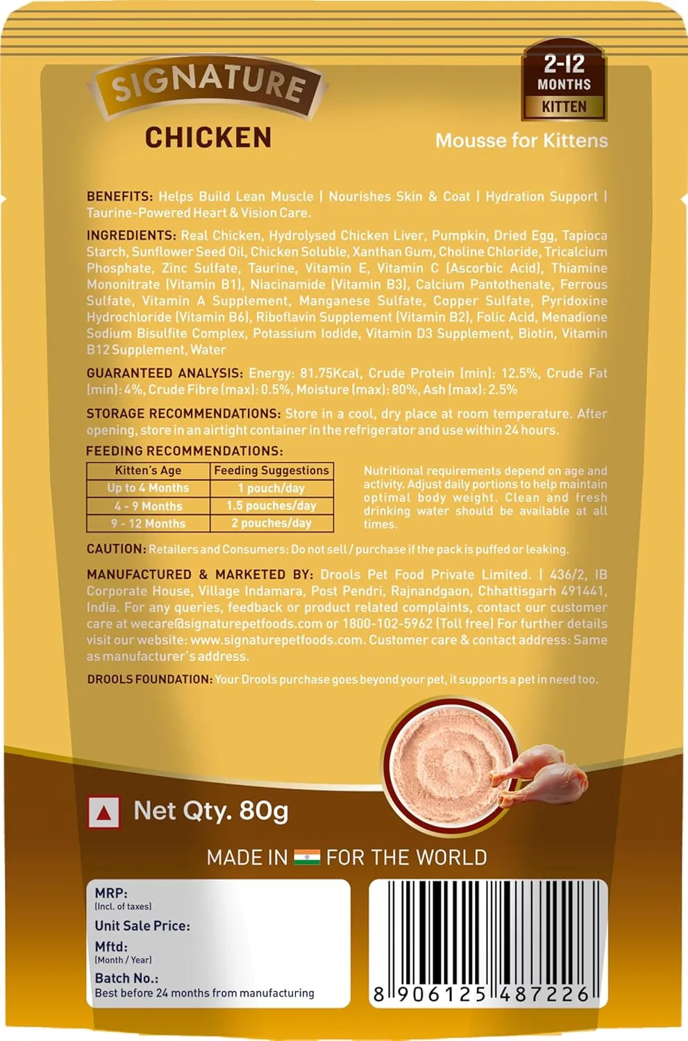 Signature Kitten Cat Mousse Chicken Wet Food view 2