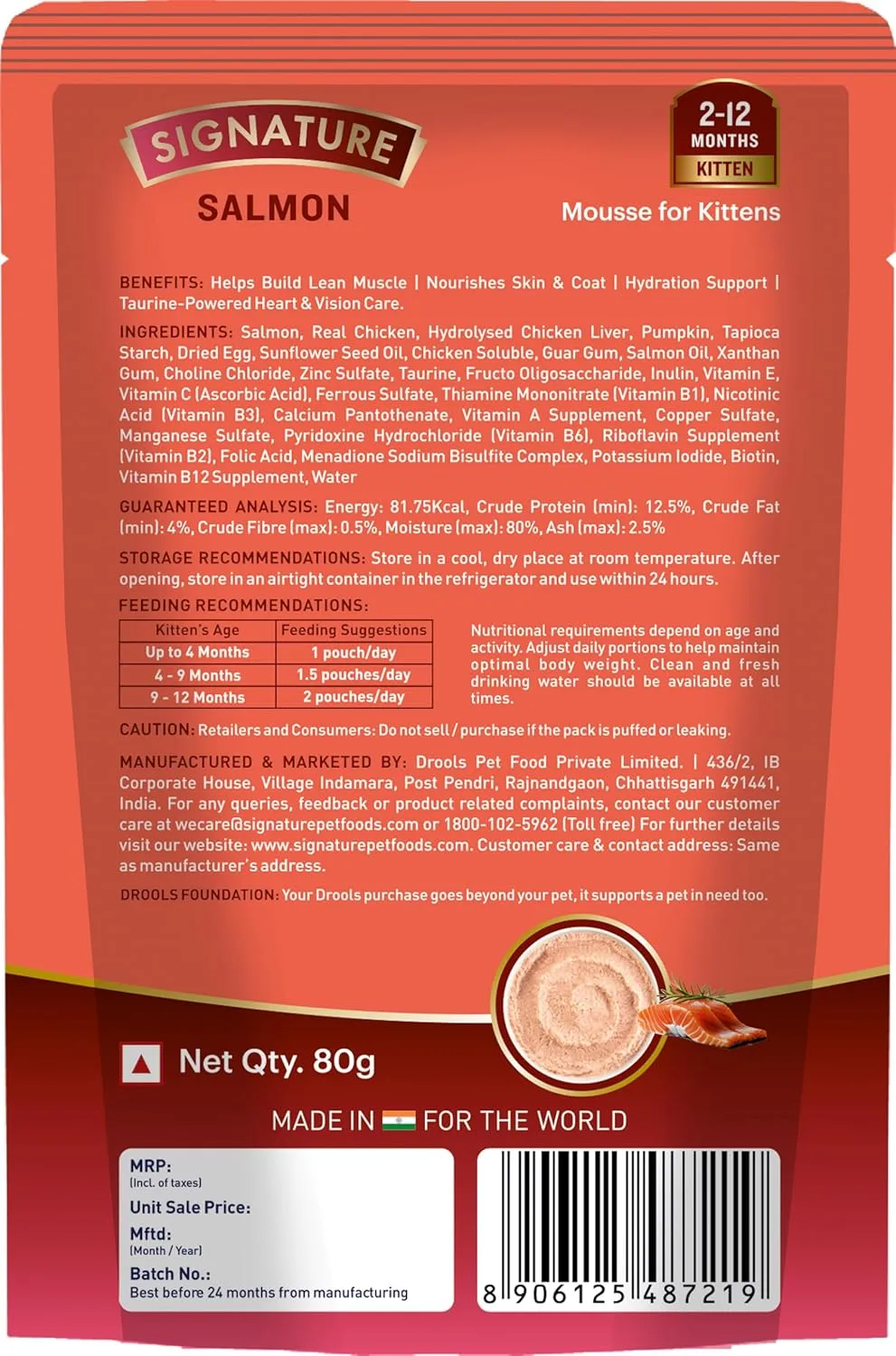 Signature Kitten Cat Mousse Salmon Wet Food view 2