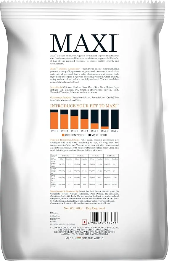 Maxi Puppy Dog Chicken Liver Dry Food view 2