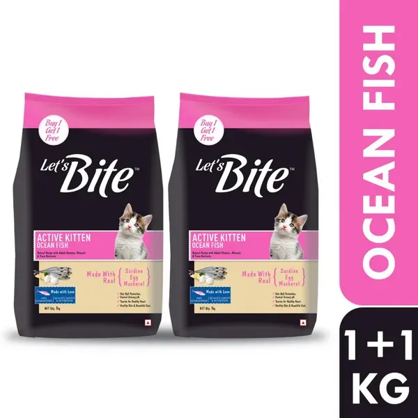Let S Bite Active Kitten Ocean Fish Cat Dry Food