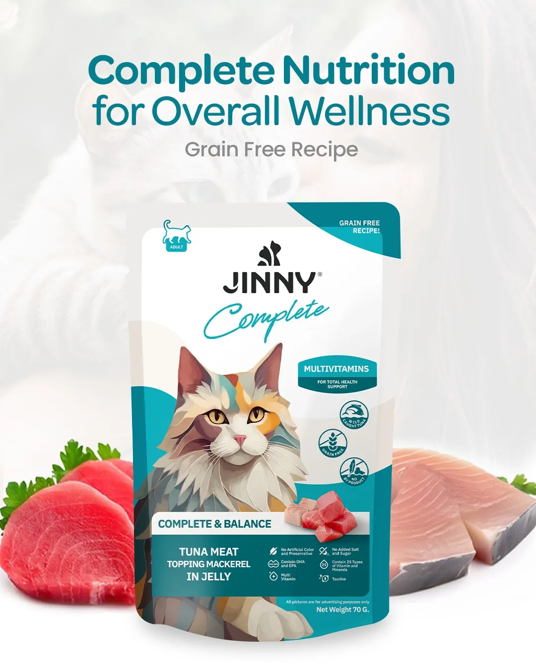 Jinny Tuna Meat Mackerel Jelly Wet Food