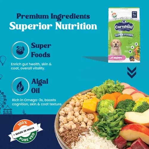 Carniwel Superfoods Veg Kibble Large Puppy Dog Dry Food view 4