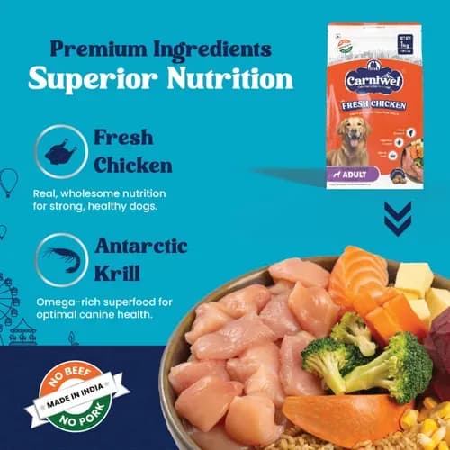 Carniwel Chicken Kibble Large Adult Dog Dry Food view 2