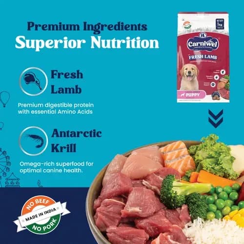 Carniwel Lamb Large Puppy Dog Dry Food view 3