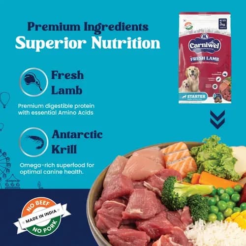 Carniwel Lamb Starter Large Mother Baby Dog Dry Food view 4