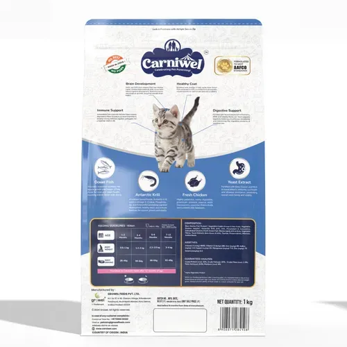Carniwel Ocean Fish Krill Kitten Cat Dry Food view 4
