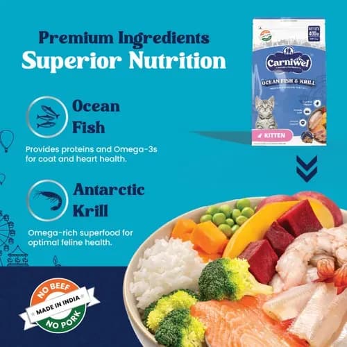 Carniwel Ocean Fish Krill Kitten Cat Dry Food view 3